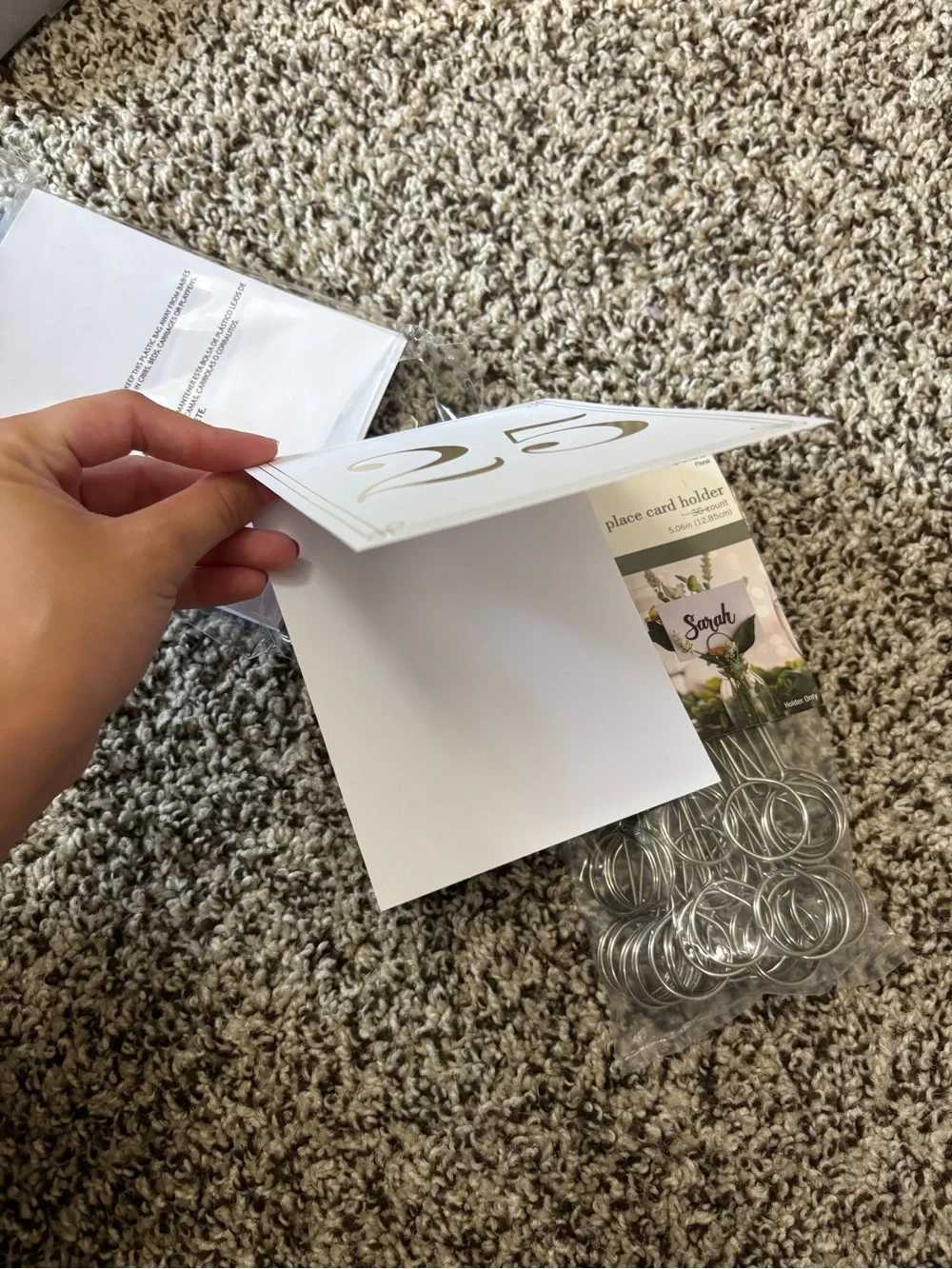 Silver Place Card Holders - 24 Pack